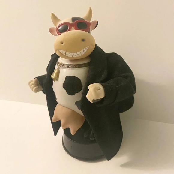 Animated Cow Flasher Yodeling Musical Battery Operated 9 Inch Tall Cow  Joke Toy - Picture 5 of 16
